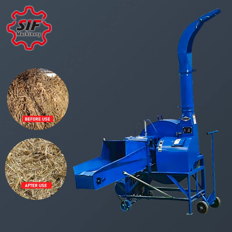 Cow Sheep Animal Feed Food Grass Hay Wheat Stalk Chaff Cutter Machine