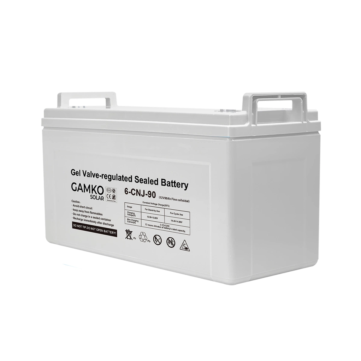 Batterie solaire pour balcon 600 W Ongrid 90 ah maintenance gratuite étanche à l'eau profonde Batterie à gel de stockage solaire cycle