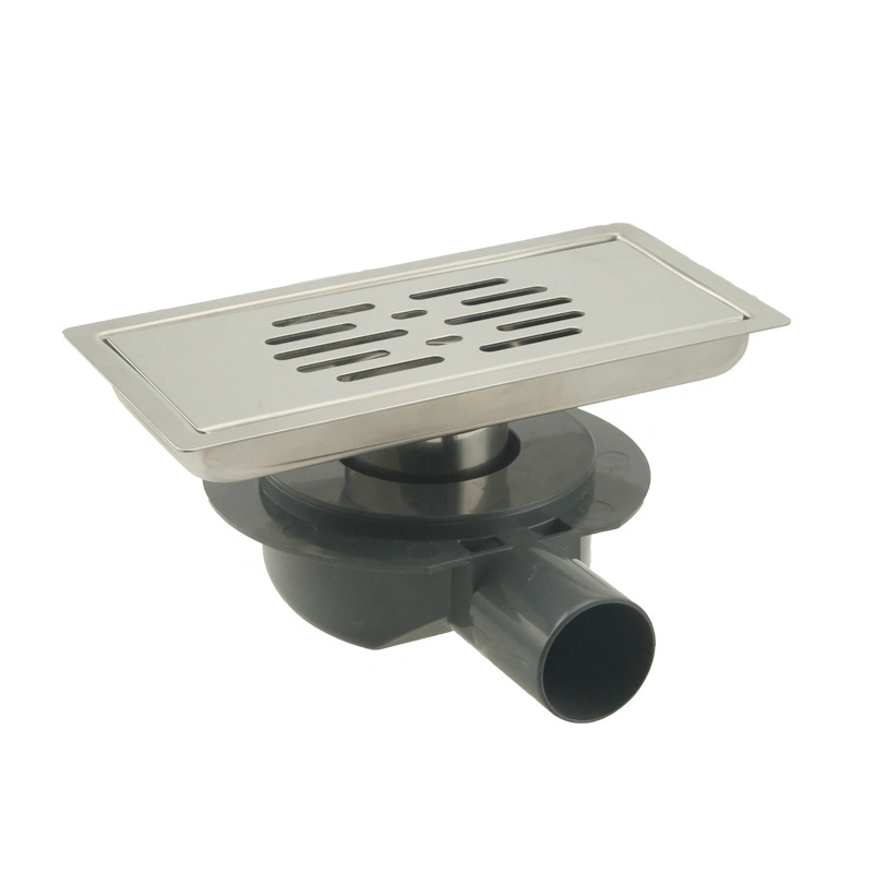 360 Degree Rotation 2 in 1 Invisible Tile Insert Floor Drain SS304 Stainless Steel Bathroom Side Linear Shower Drains