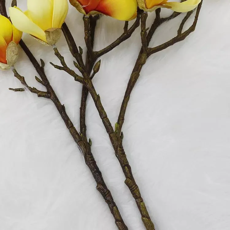 Wholesale/Supplier Newest Real Touch Artificial Magnolia Flowers PU Magnolia Flower Indoor Decorative