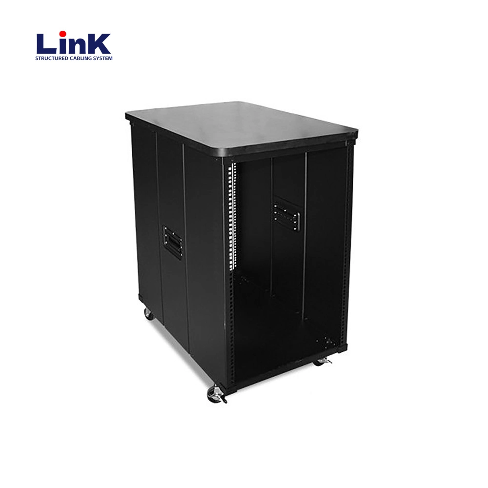 19" Network Data Center Cabinet Floor Standing Server Rack with Adjustable Wheels