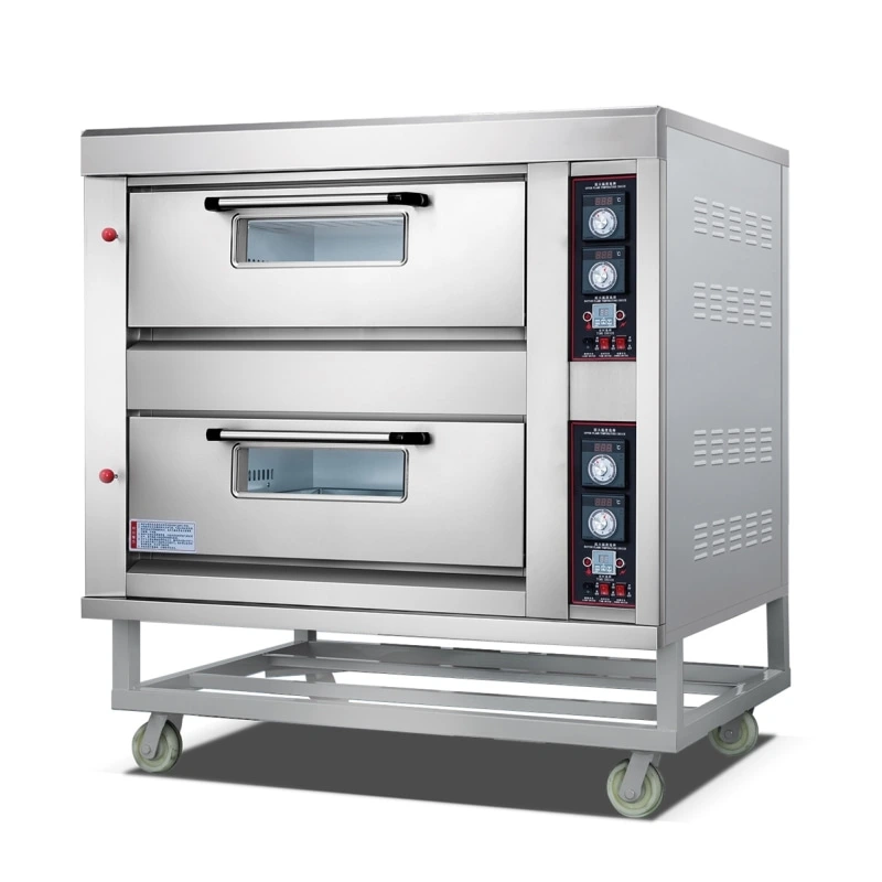 Commerial Baking Bakery Equipment Kitchen Appliances Pizza Oven for Bread Making with 2 Deck 4 Tray Electrical/Gas for Optional