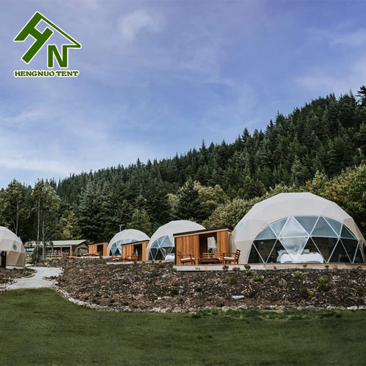 Popular European Style Outdoor Camping Hiking Prefab Tiny Tent House Hills Riverside Glamping Dome Tenda with All Decorations