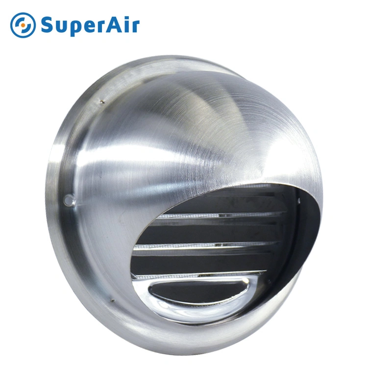 HVAC Stainless Steel Metal Round Vent Louvres with Mesh