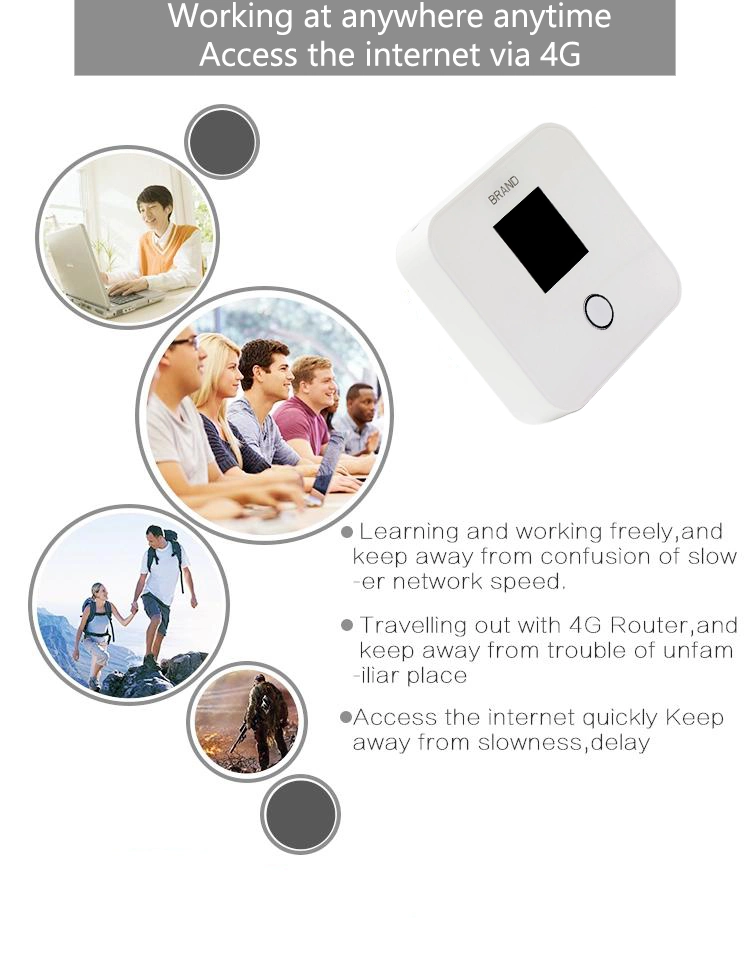 Customized Global Hotspot Pocket Esim Mifi Router for 4G 5g Mobile Network for 10 Devices with Build-in Battery and Wireless Charger WiFi Router