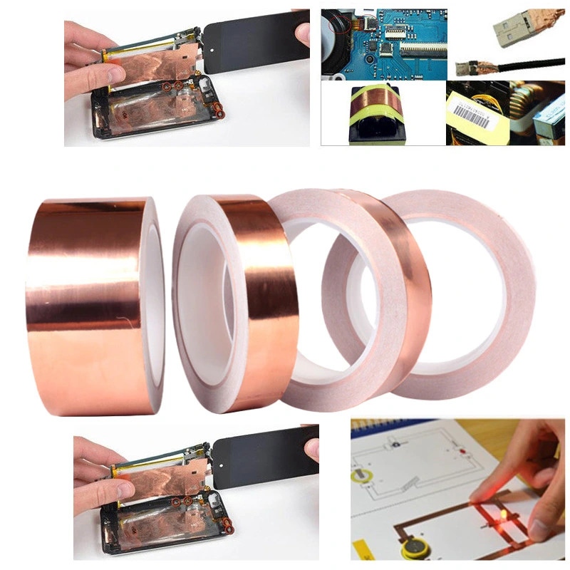 Conductive Copper Foil Tape EMI Shielding Slug Repellent Paper Circuits Electrical Repairs Grounding