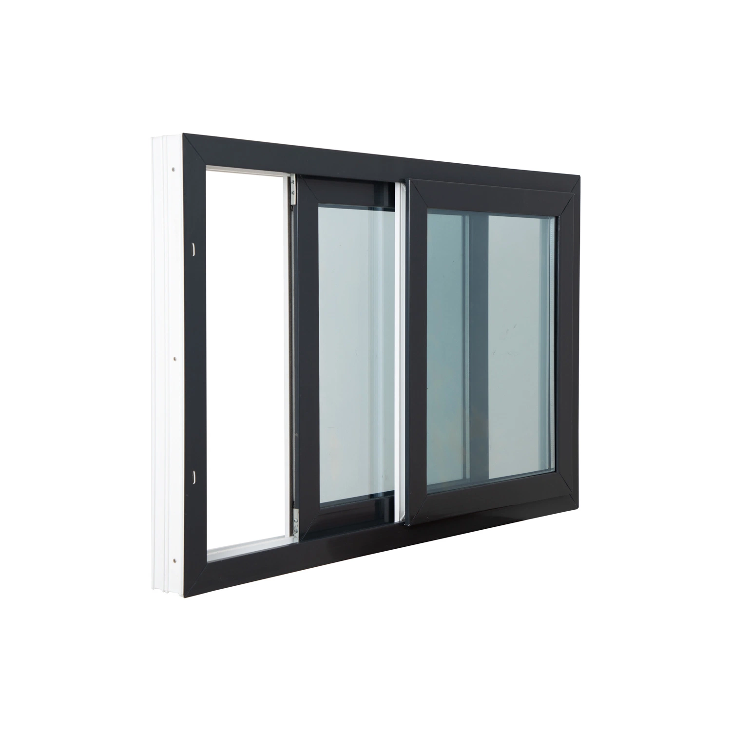 Ventana de aluminio con rotura de puente térmico diseñada para huracanes con vidrio aislante de sonido y calor. Ventanas de impacto para huracanes.