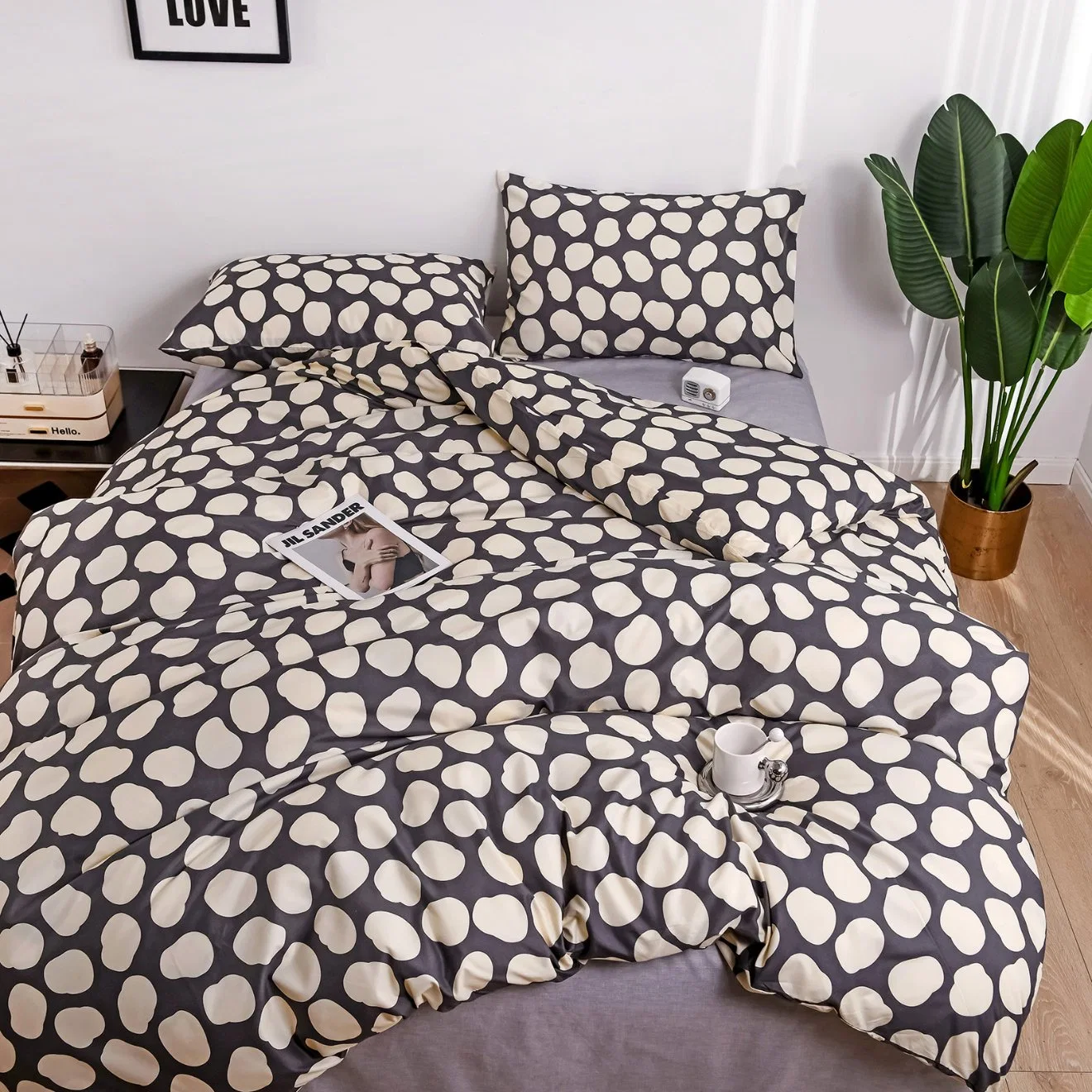 Literie en microfibre 200X220 coton impression 3D double face satinée avec fleurs Schéma pour la maison