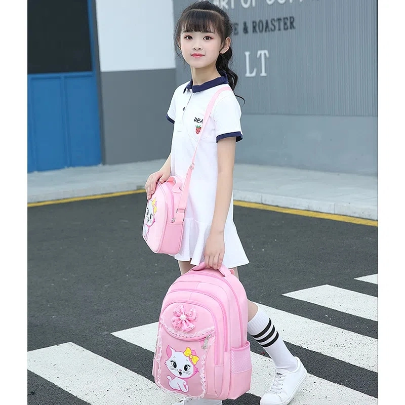 Zonxan OEM 3D Cartoon Patterns Children Book Bag Neoprene Backpack Heat Transfer Pink Cute Kids School Bag