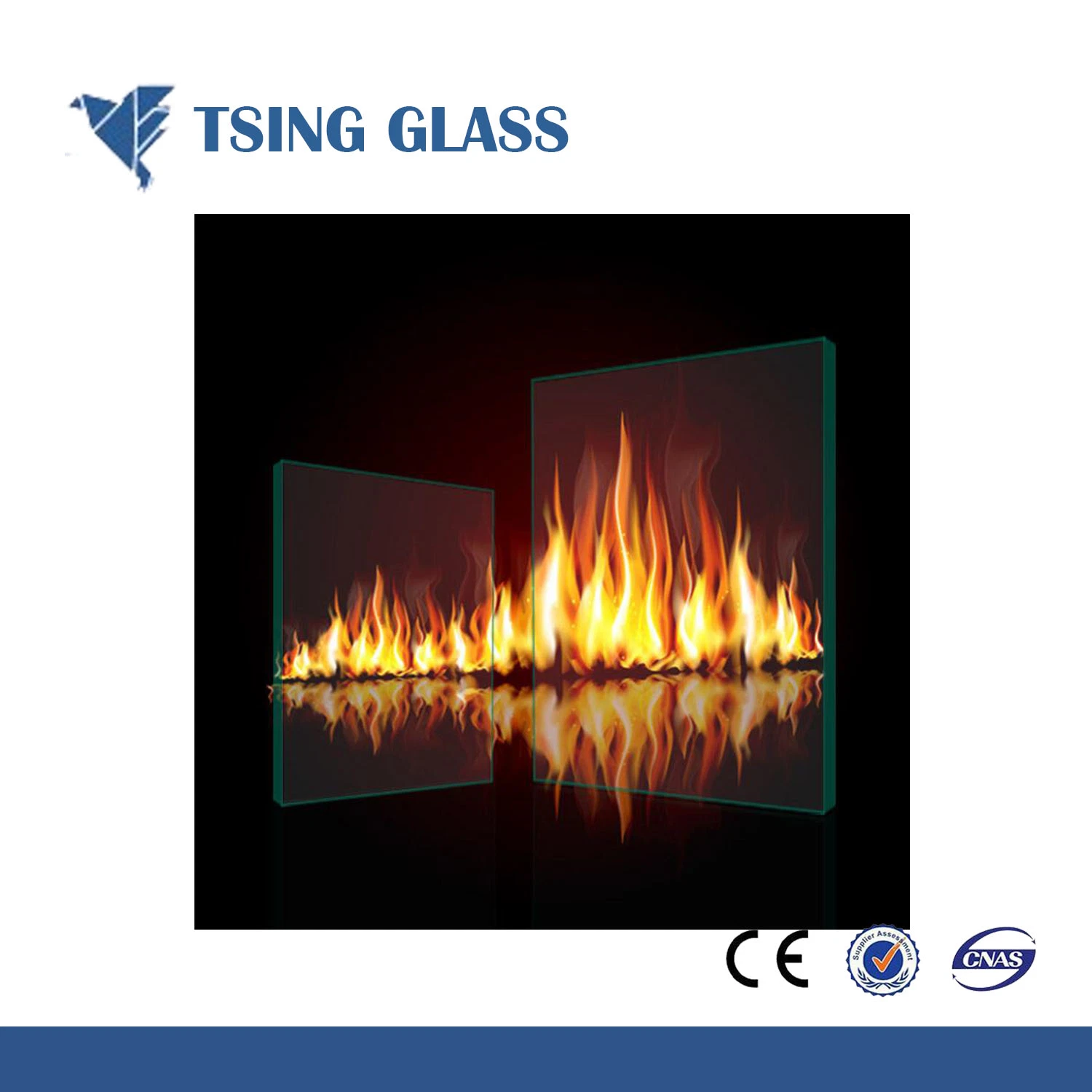 Clear Fire Resistant Tempered Glass 60min. with Holes/Cut Sizes