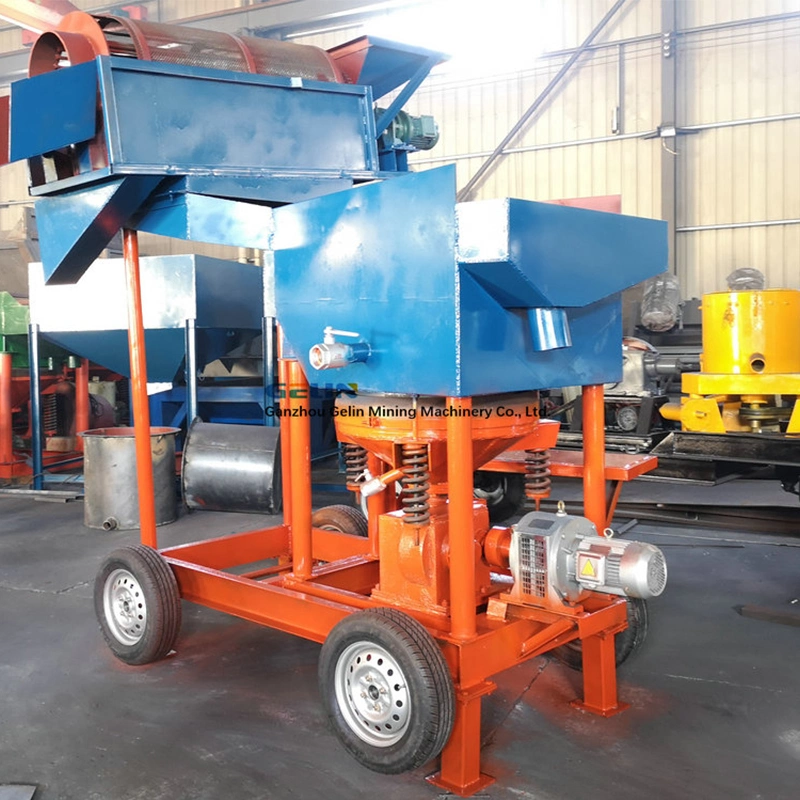 Mobile Diamond Washing Equipment with Trommel and Jig Machine