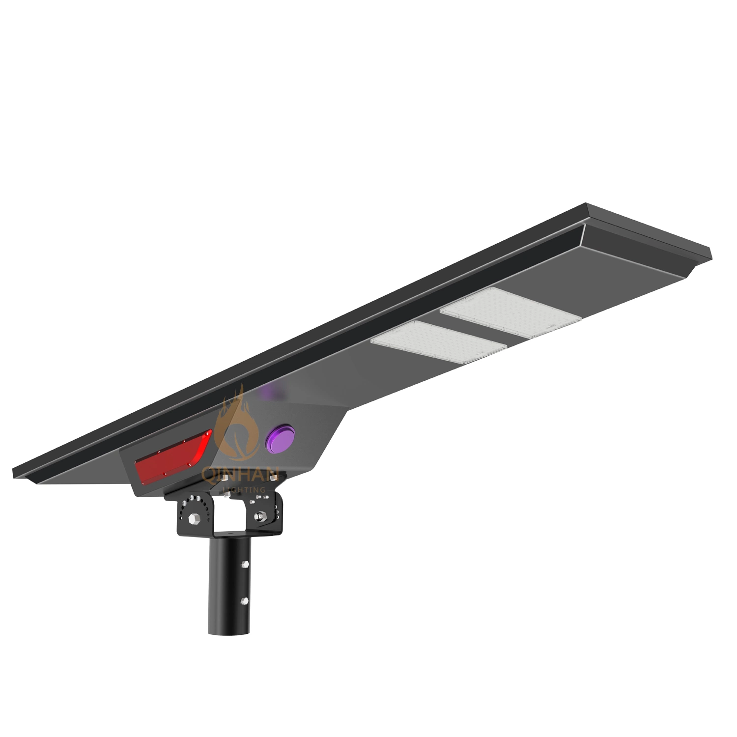 180lm/W Extérieur IP65 Tout en Un 40W 60W 80W 100W Lumière Solaire LED de Rue Jardin Route avec Fonction de Commutation Intelligente à Induction Micro-ondes PIR Capteur de Mouvement