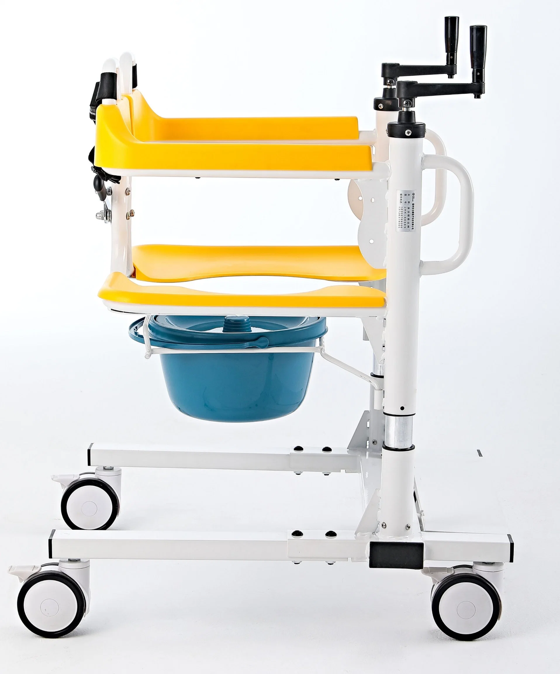 Mn-Ywj001 Multi Functional Patient Lifting Transfer Commode Chair for Elderly