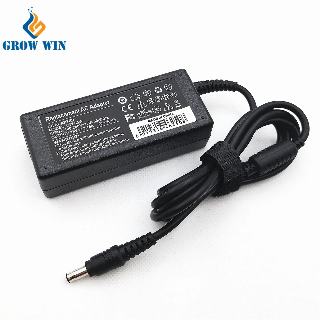 Computer Accessories Factory 60W 19V 3.16A for Laptop Samsung Charger