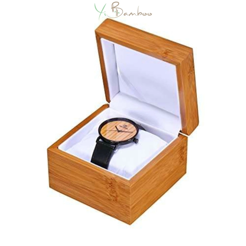 Wholesale/Supplier Reusable Eco Friendly Bamboo Watch Box Custom Logo Wooden Watch Single Packaging Box