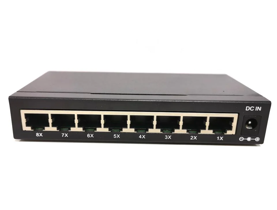 CCTV Gigabit OEM de 4 8 16 24 32 48 puertos Network Ethernet Poe Switch 48V 10/100/1000m Equipo de fibra óptica Poe Interruptor