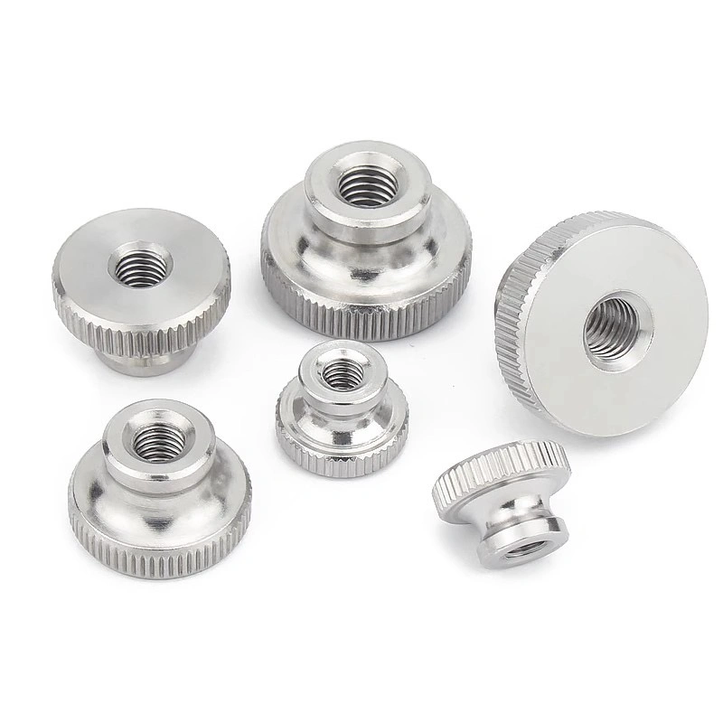 M3 M4 M5 M6 Stainless Steel Large Flat Head Shoulder Hand Nut Step High Head Knurled Thumb Nut
