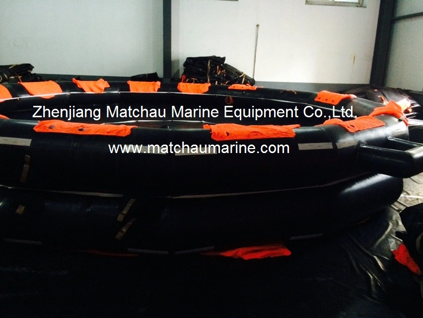 Throw Over Type Open Reversible Marine Inflatable Life Raft for 50persons