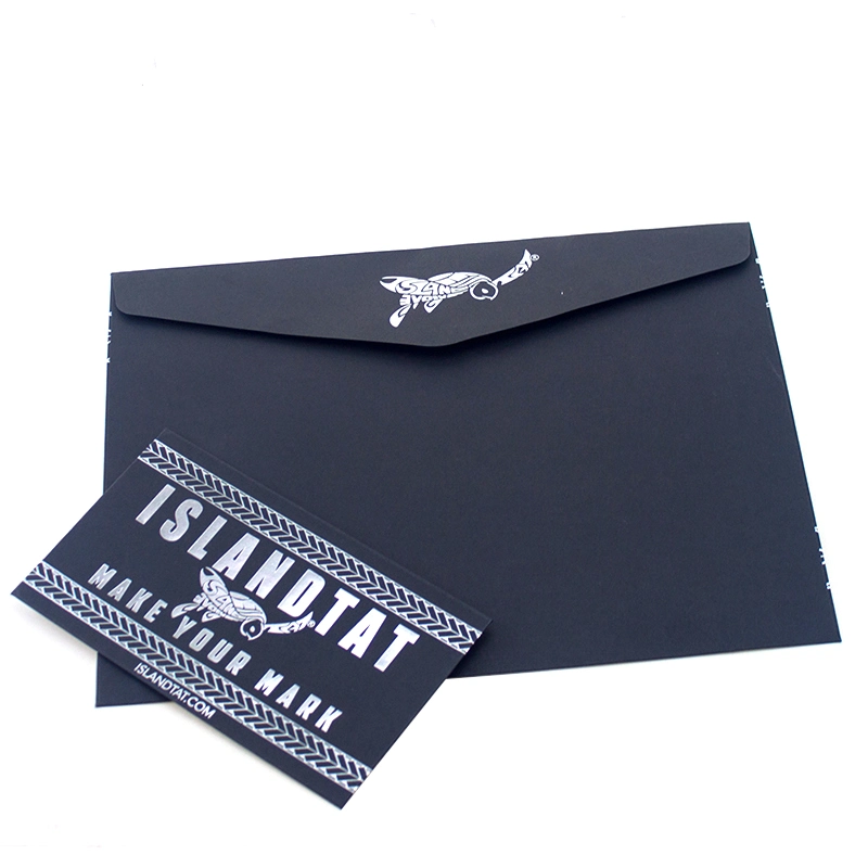 Silver Stamping Card Business Advertising Gift Custom Paper Envelope