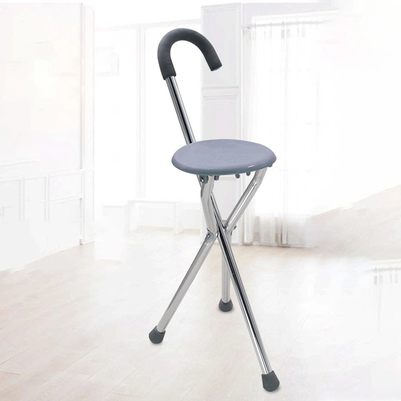 One Stick Dual-Use Aluminum Alloy Disabled Elderly Crutches Stool Walking Stick