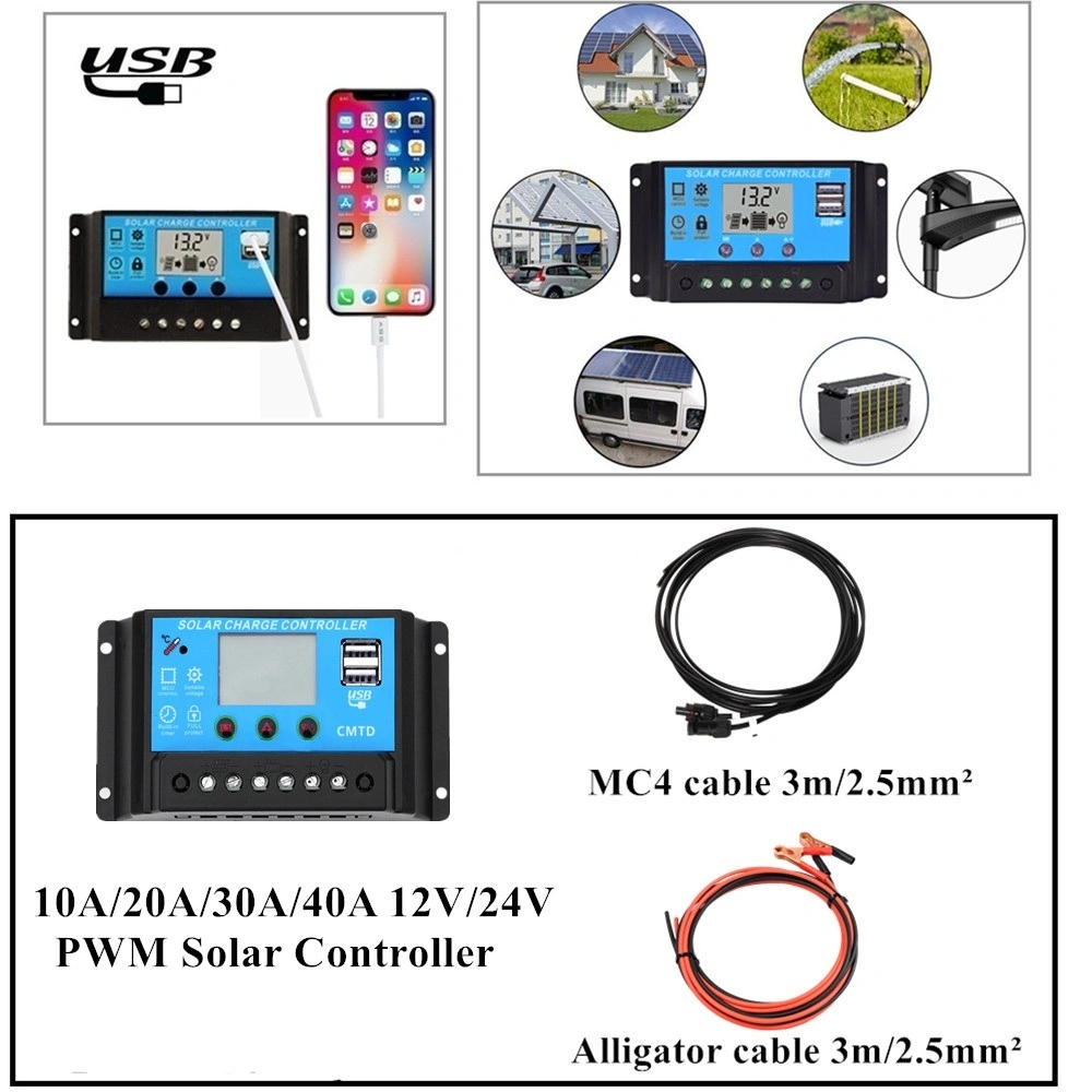 Solarparts panel solar flexible de 12V 100W Kit de instalación fotovoltaica celda solar cargador para coche barco RV camping Outdoor