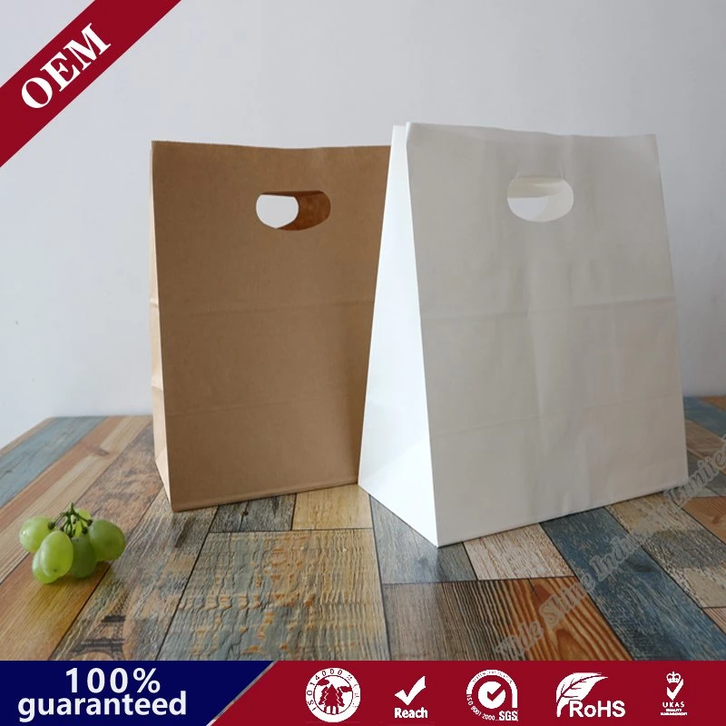 Alavanca de Corte com patch de PVC Virgem Kraft Branco / Saco de papel comercial Kraft Natural