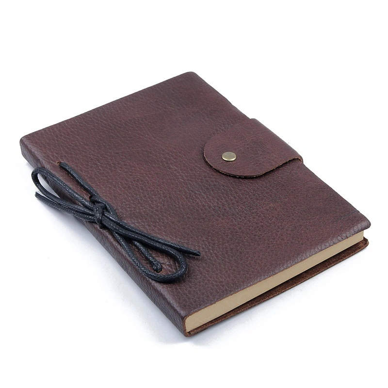 preço de fábrica Dom Negócios Leather Note Book Vintage titular de couro Brown a tampa do notebook