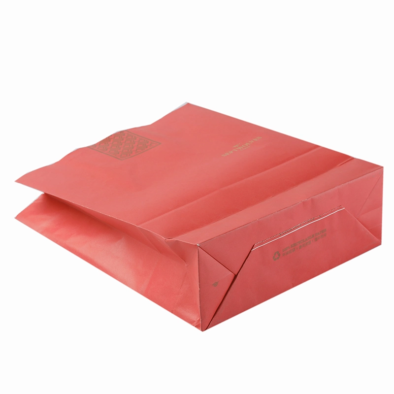 Custom Logo Printing Cosmetics Packaging Green Paper Bag
