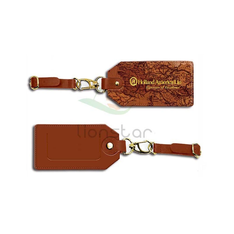 Travel Baggage Tag Name ID Personalized Premium Genuine Custom Leather Luggage Tag