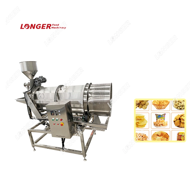 Automatic Flavoring Machine Nut Tea Chips Popcorn Flavoring Machine