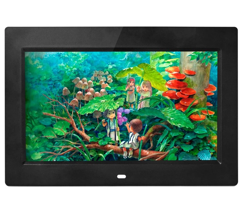 7 Inch 800*480 Black LED Panel Digital Photo Frame with SD Card