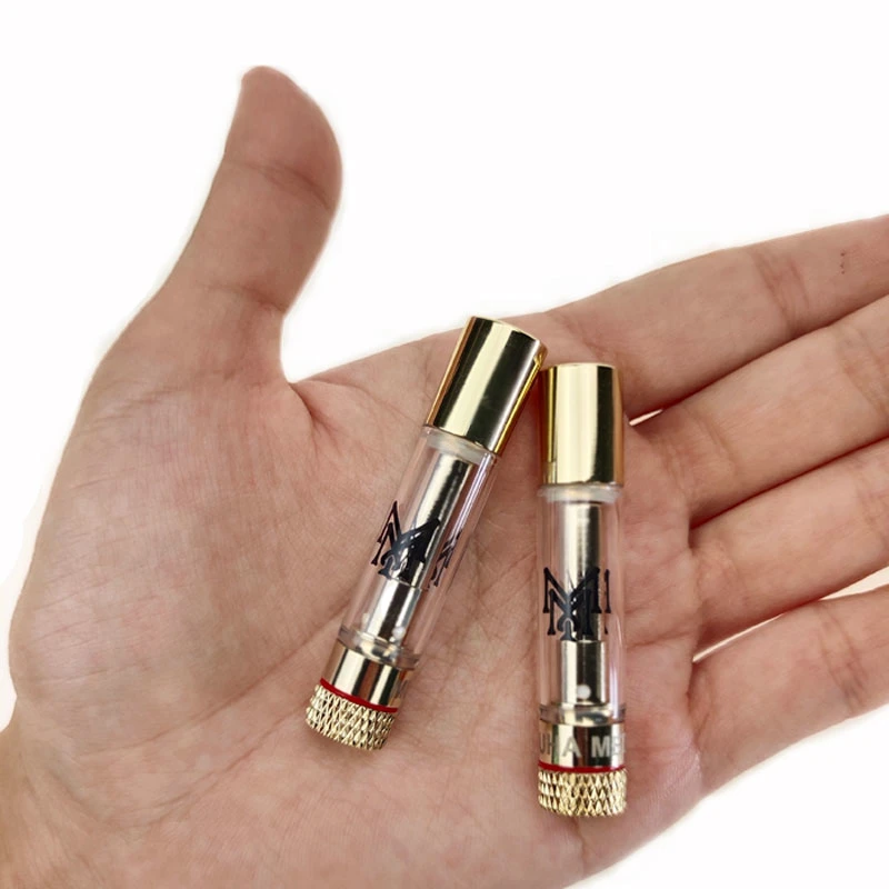 En Stock de Venta caliente 510 Tornillo de rosca de metal cerámica de 0.8ml de punta del lápiz de Vape Muha Meds Carts