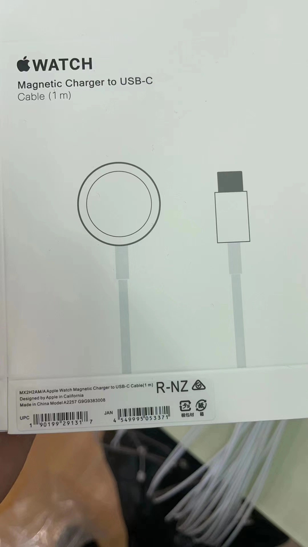 Hochwertige Fabrik Preis A2257 für Apple Watch Magnetic Charger Zu USB-C-Kabel Mx2h2 Datumskabel USB-Kabel Stromversorgung Kabel