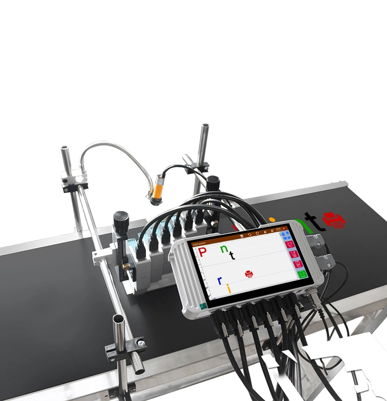 12,7mm 600dpi impresora de inyección de tinta en línea para la fecha de caducidad tiempo de lote Número de serie