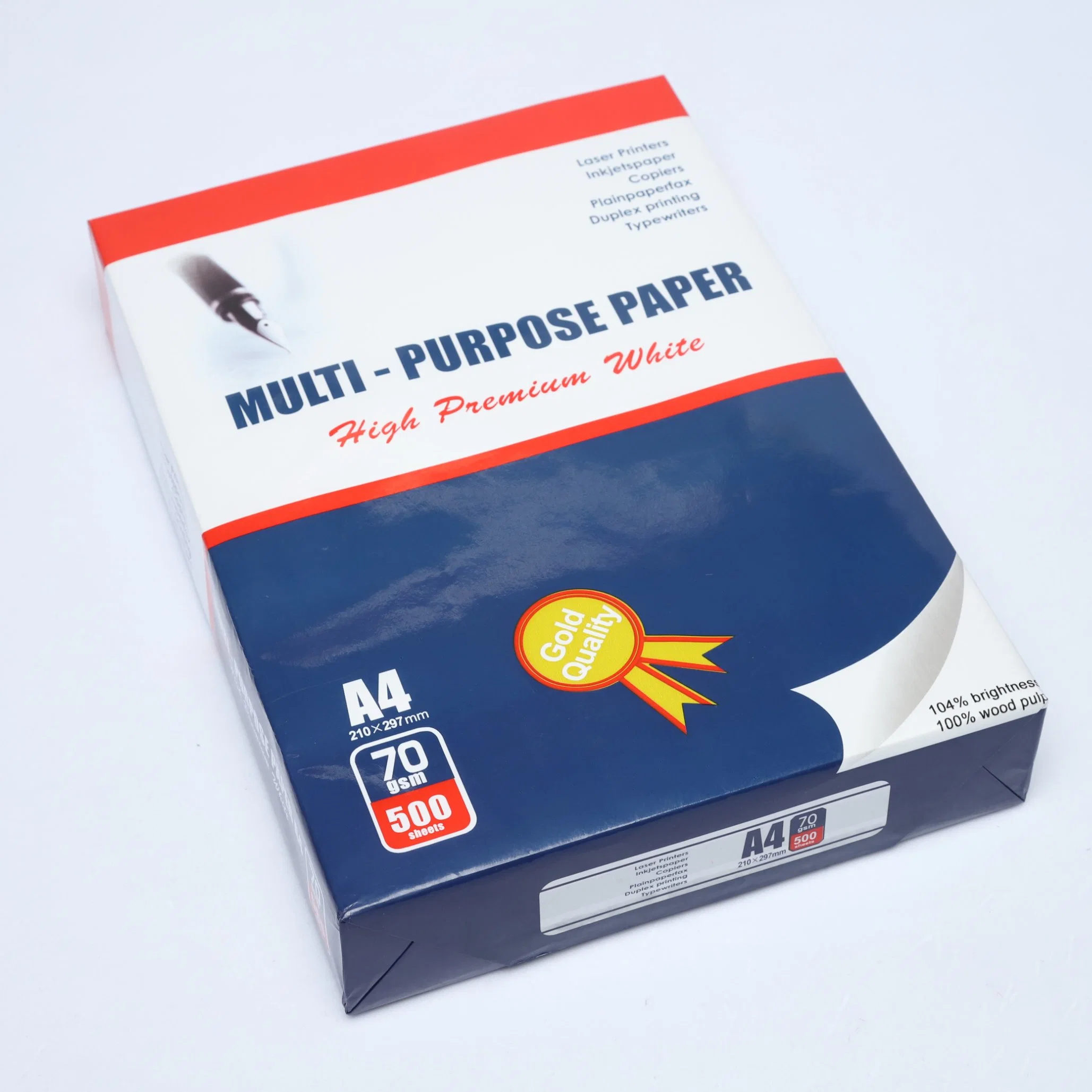 Muestra gratuita de papel de copia A4 de 80 g/m² 75 g 70 g/m² de pulpa de madera 100% OEM al por mayor, tamaño carta legal 8.5"X11", papel de copia de bonos para escribir y fotocopiar para la oficina y la escuela