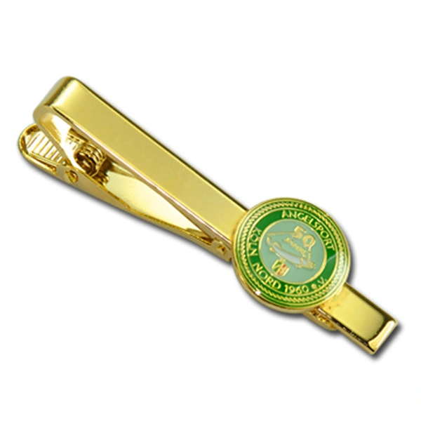 Hard Enamel Metal Tie Bar with Shiny Crystal