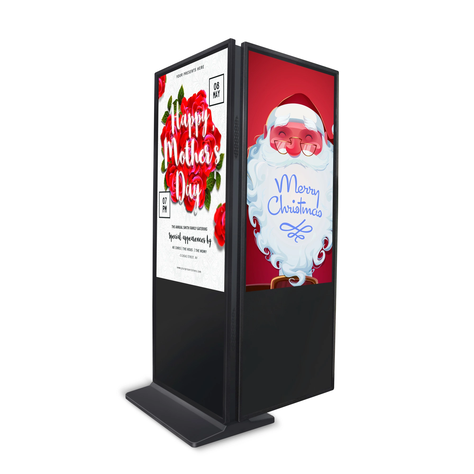 Android Ad Player 65 Inch Double Sided Display Advertising LED Digital Signage with Touch