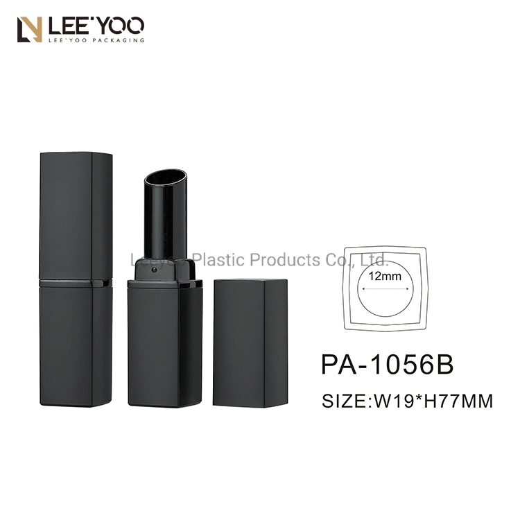 PA-1056b emballage noir mat en bâton de liptique emballage cosmétique emballage cosmétique Tube de plastique pour adhésif à lèvres