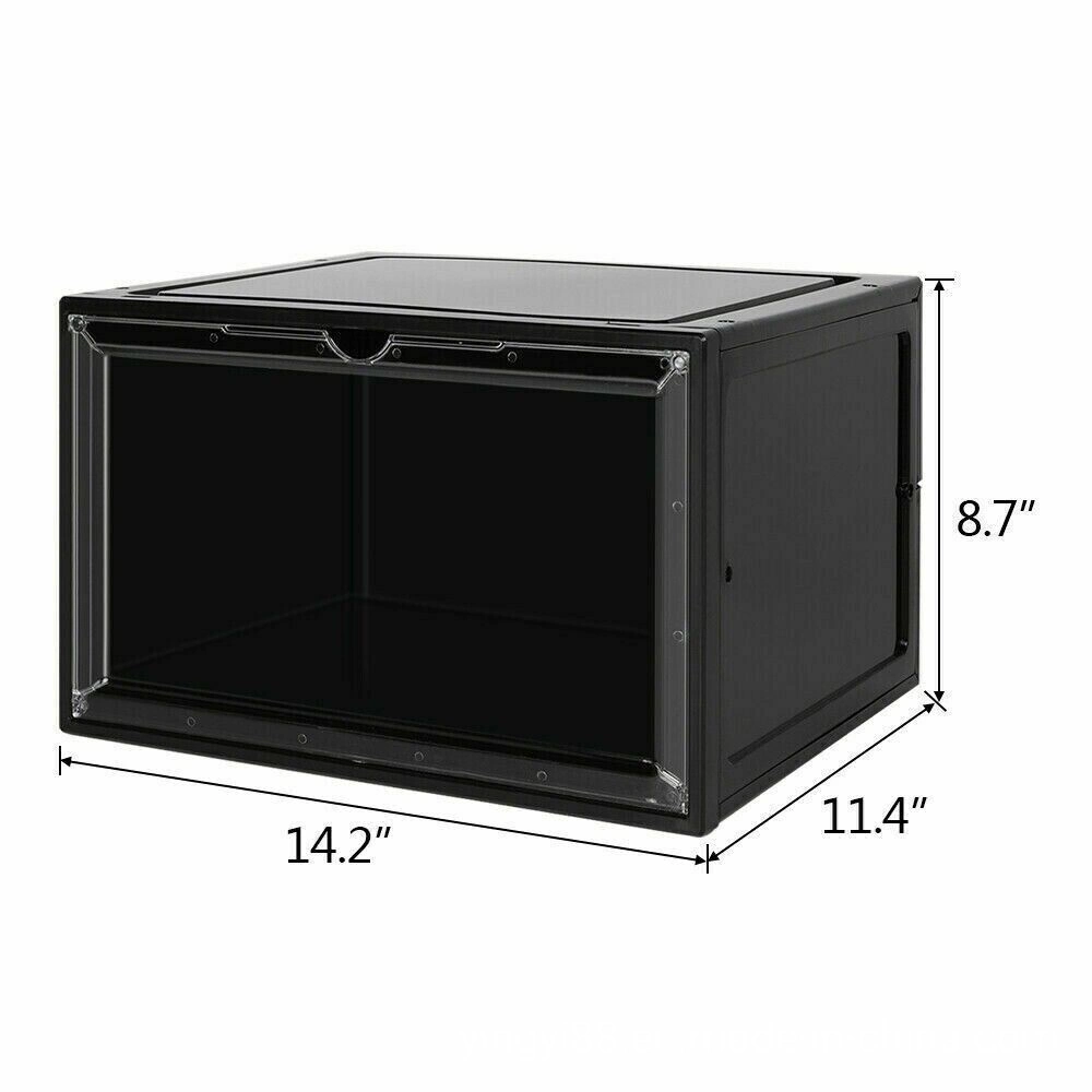 Schwarze Geschenk Verpackung Drop Front Kunststoff Schuh Storage Display Box Verpackungskarton