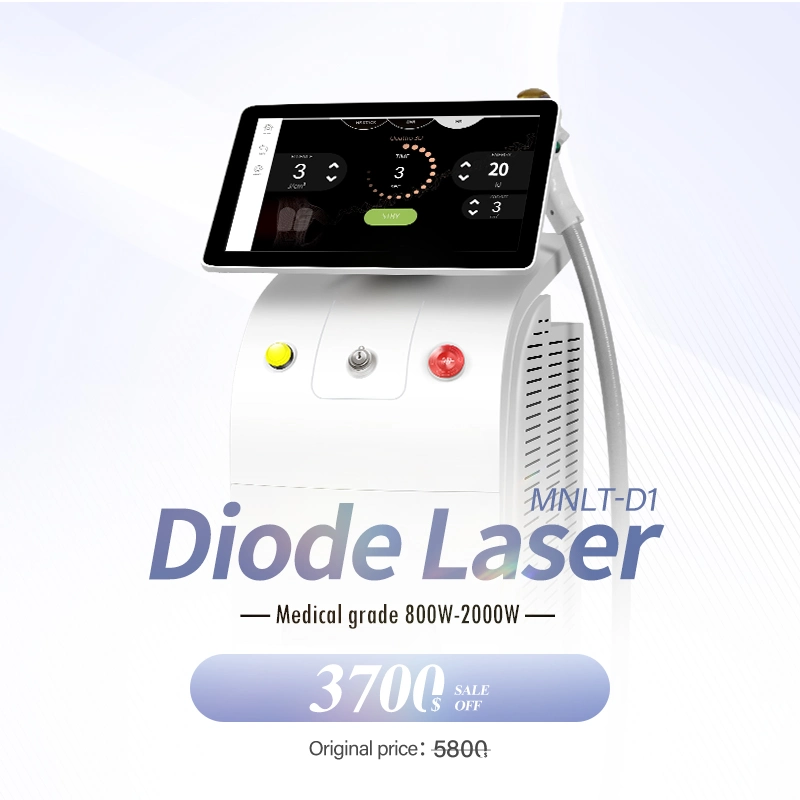 Equipamento de remoção de pêlos a laser de díodo de ecrã Android de 15.6 polegadas