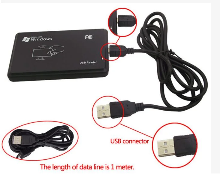 13.56MHz RFID Automatic Reading Uid Reader Hex Output RFID Reader