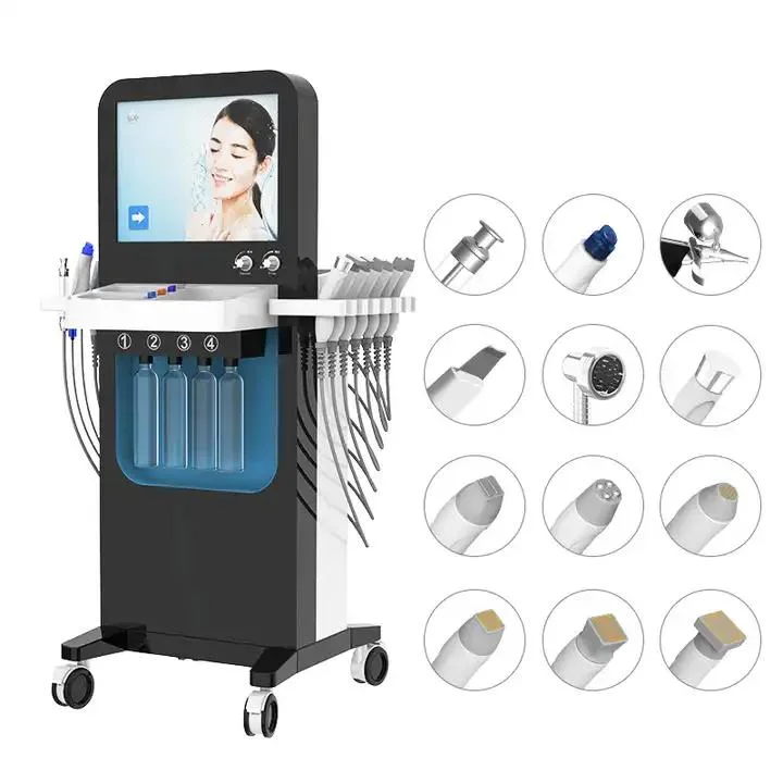 Oxygen Facial Machine Women Facial Dermaplaning Tool Microdermabrasion Hydro Machine Microneedle RF Beauty Equipment