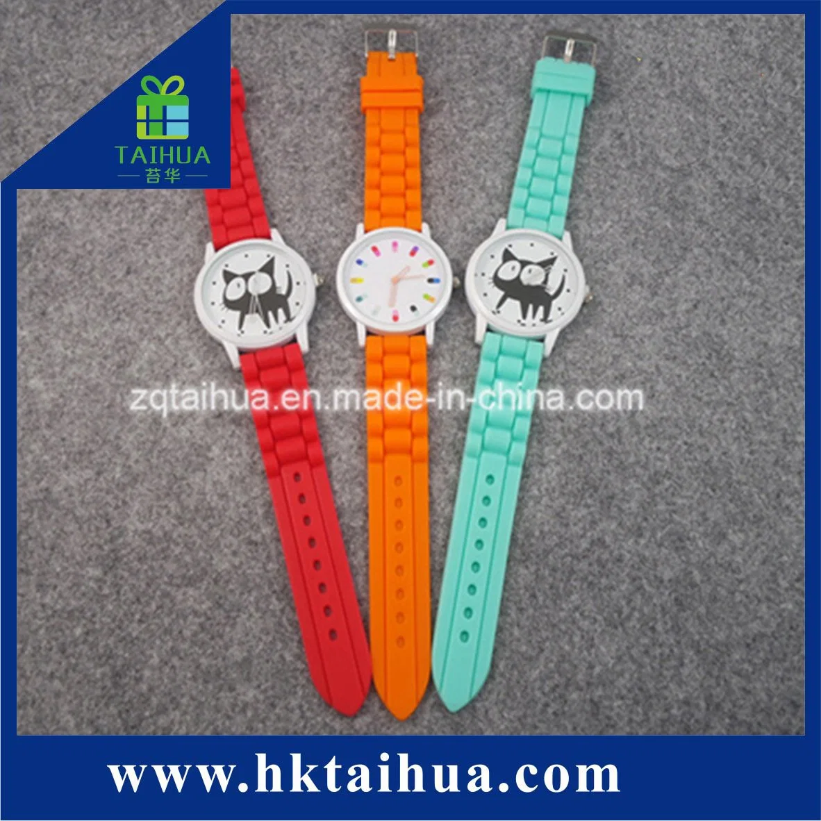 Customed Logo Hot Sales Pringting Silicone Watch Shape Bracelet