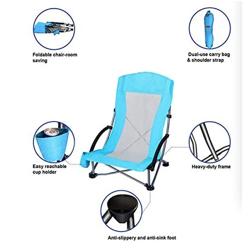 Outdoor Leisure Convenient Sturdy Lightweight Portable Folding Beach Chair