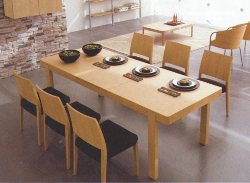 Un design moderne sur mesure en bois massif Table chaise de salle à manger de la sellerie Hôtel Restaurant Café Café commerciale