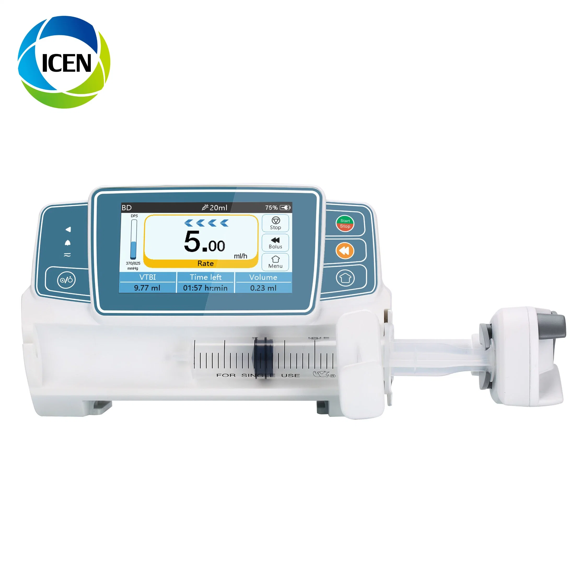 IN-GS50P Human/Veterinary Medical Electric Single Channel Cheap Syringe Pump Machine