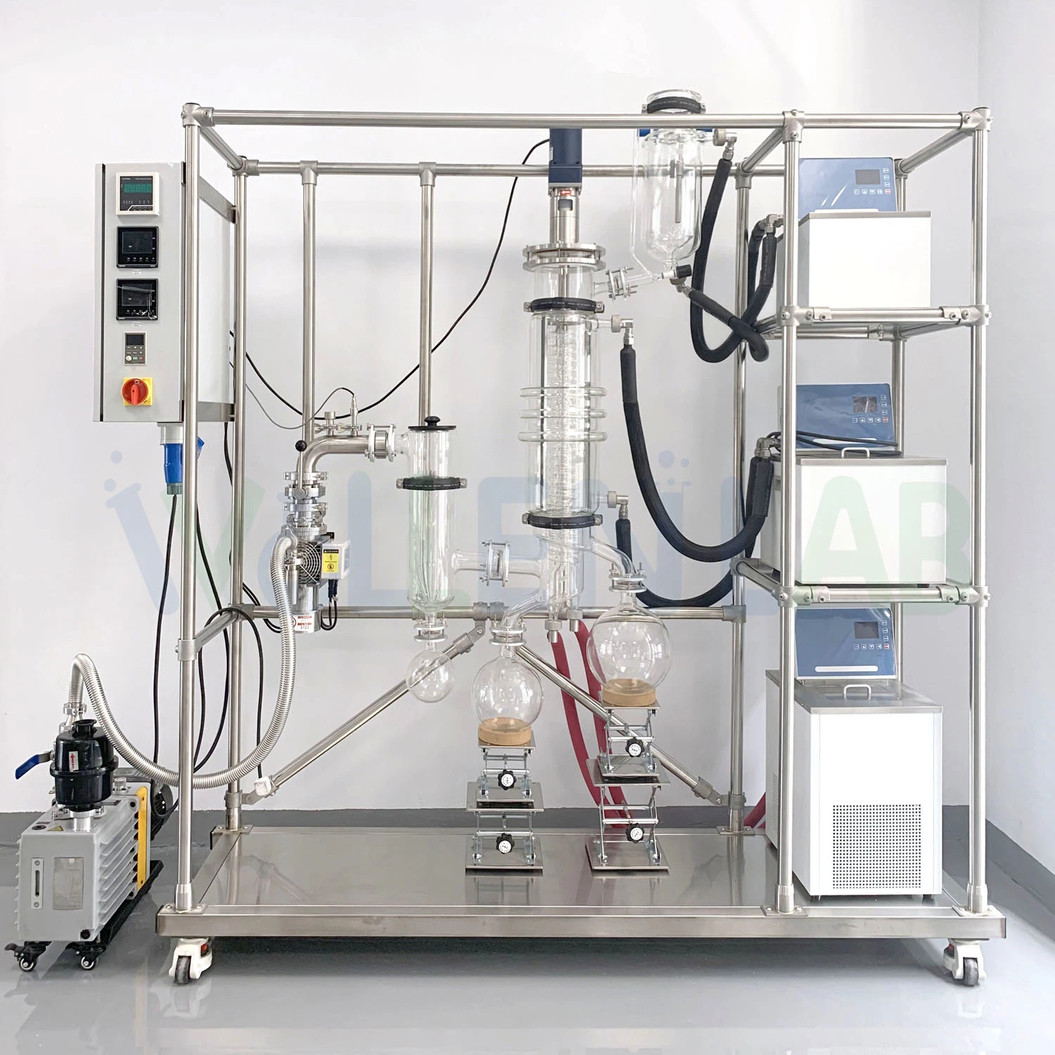 Equipamento de Evaporação de Extração de Purificação de Etanol de Cânhamo com Terpenos de Laboratório e Destilação Molecular de Caminho Curto