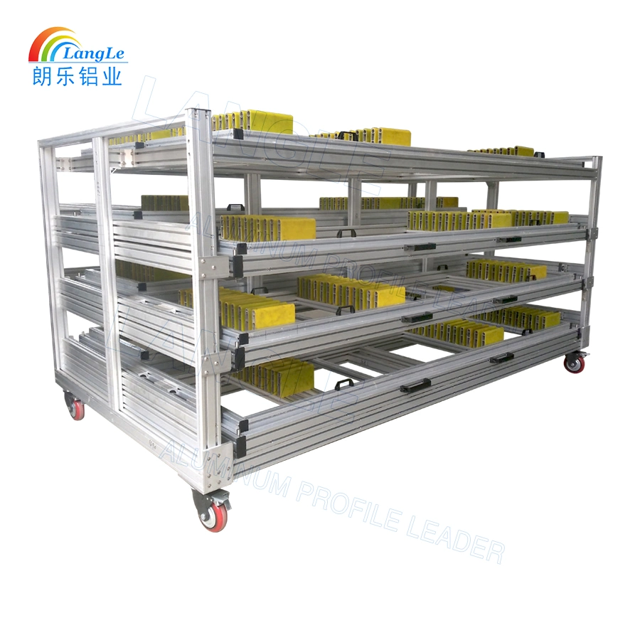 Aluminium Profile 4040 Good Quality Silver Anodized Extruded Aluminium Storage Rack