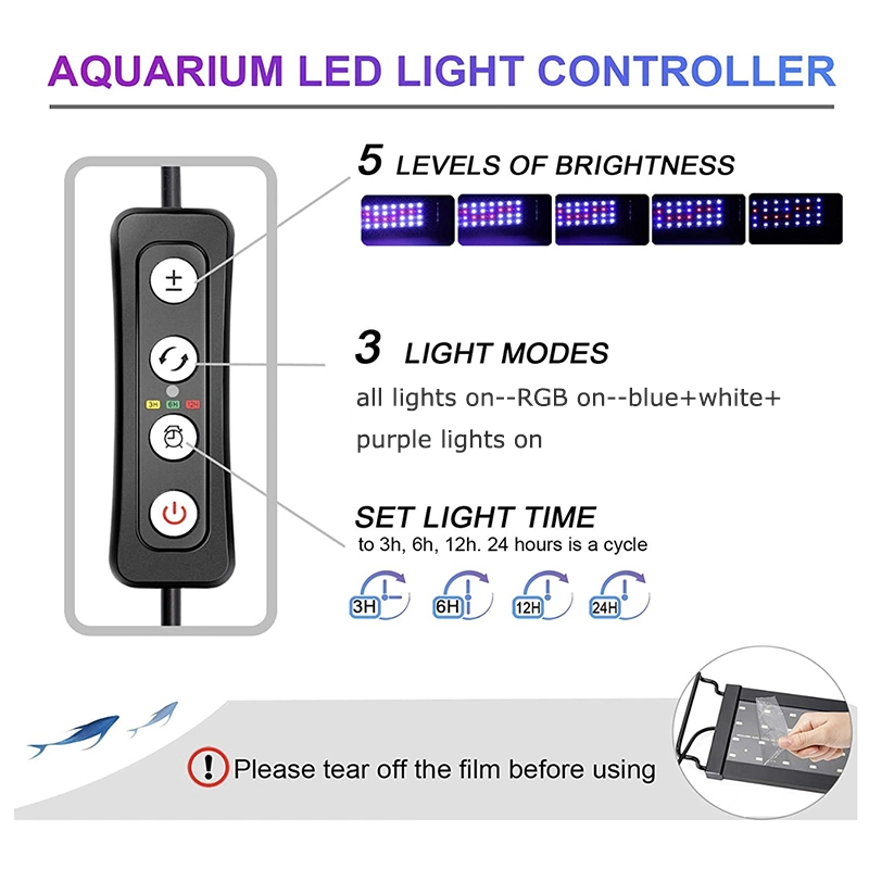 80cm LED de acuario largo resistente al agua con controlador