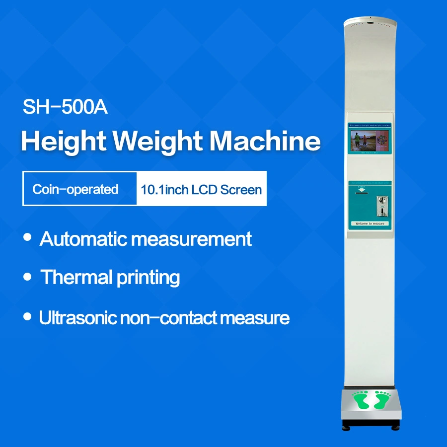 LCD Display Electronic Scale Height Weight Machine with Printer